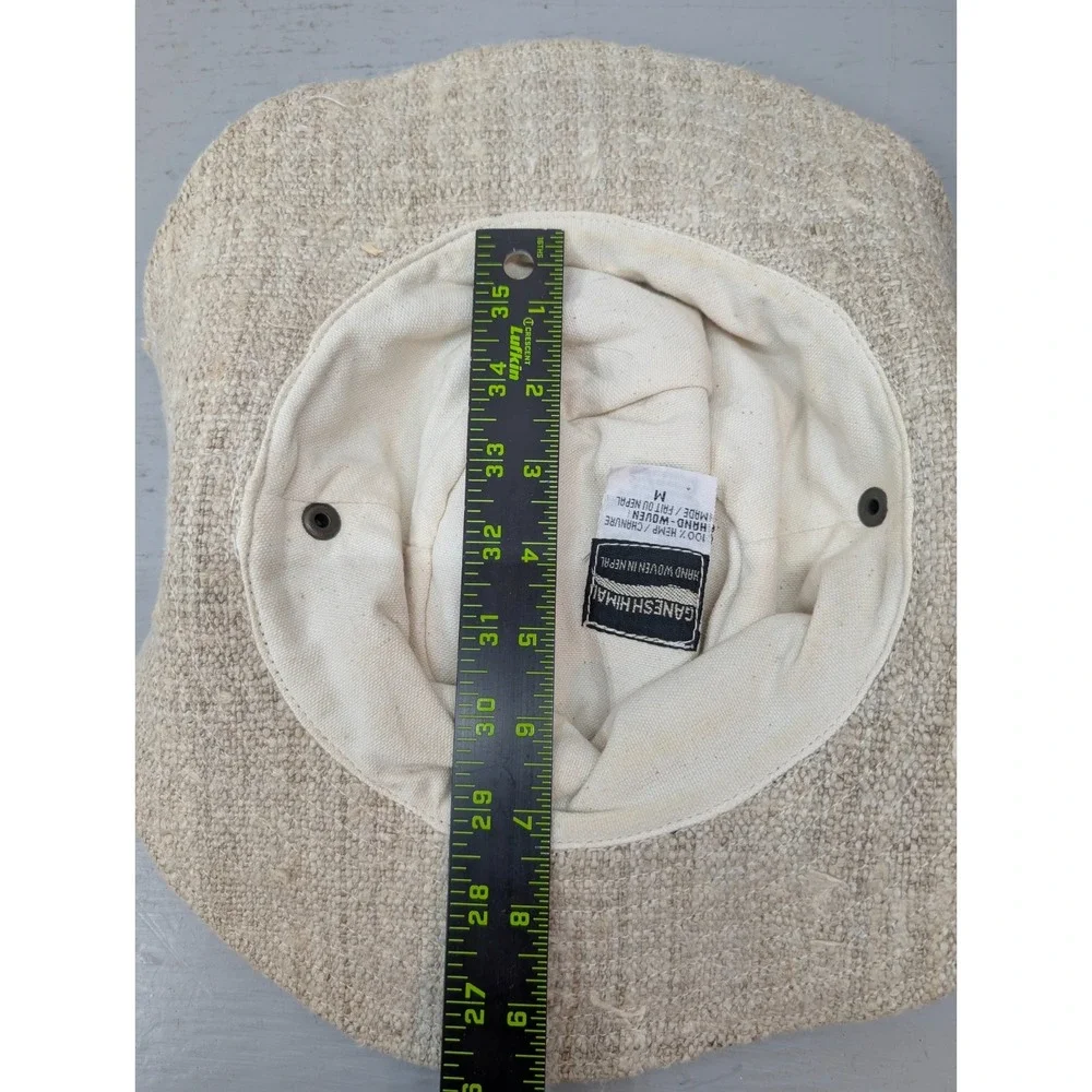 Ganesh Himal Sun Hat Wide Brim Hand Woven in Nepal Travel Classic Beige‎ Size M